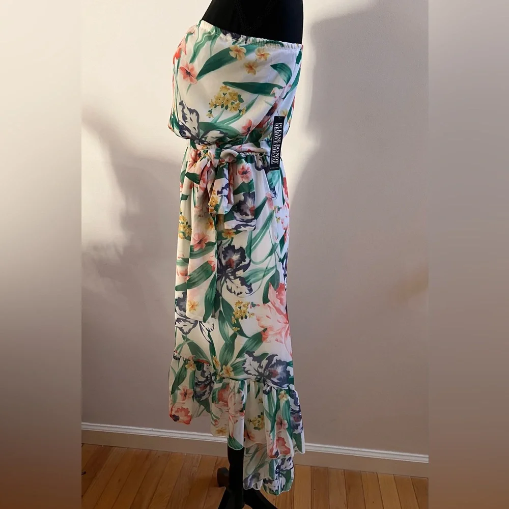 New York & Company Floral Strapless Dress - Picture 2 of 4
